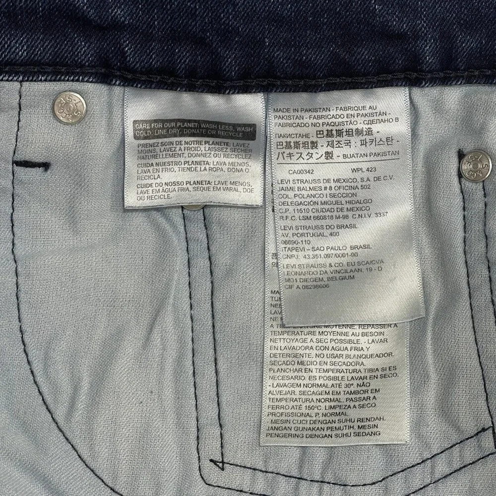 LEVI STRAUSS 550 Black Label Jeans Mens Relaxed Denim W50 L30 Straight Stretch‎